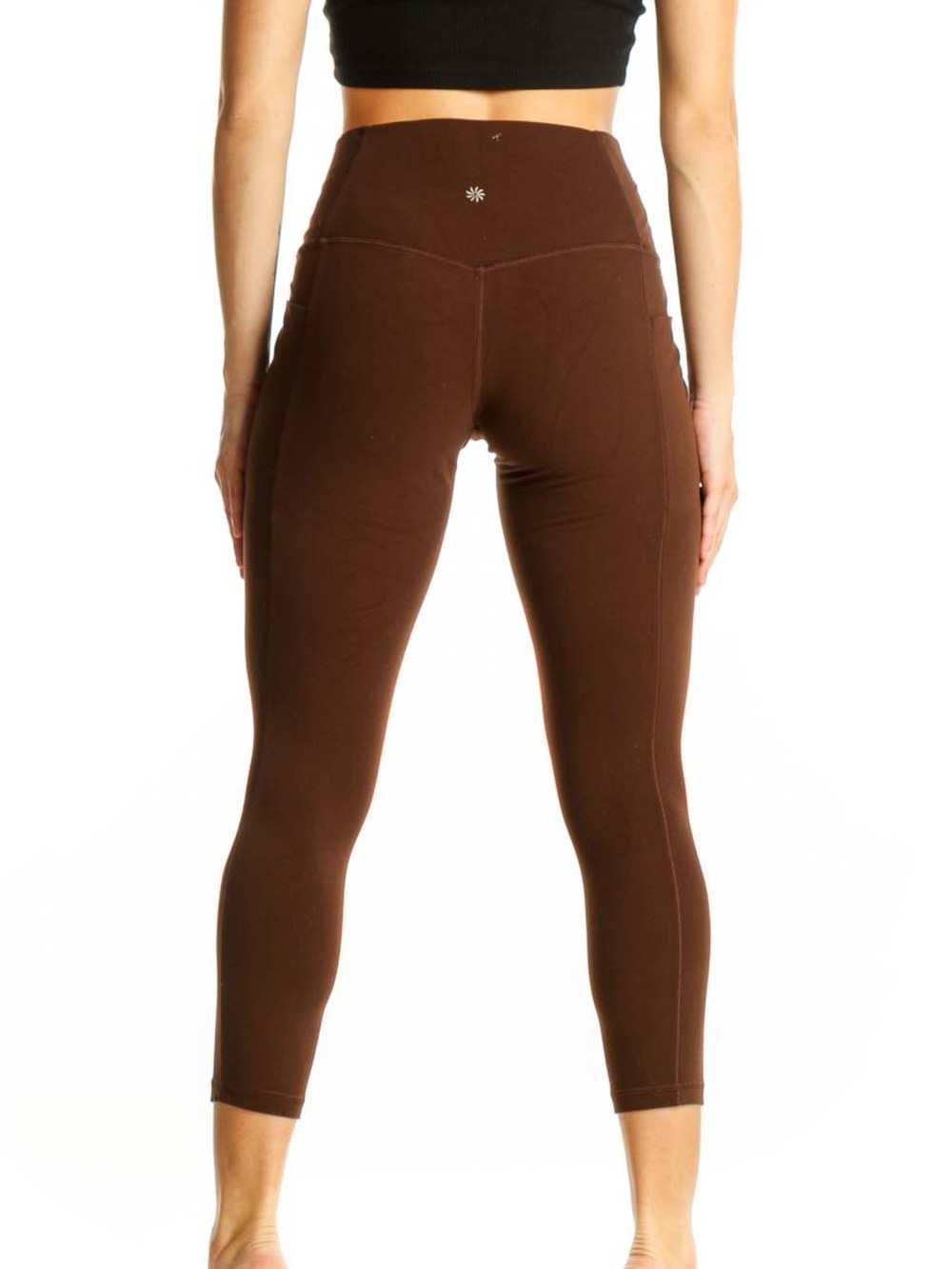Athleta Salutation Stash High Rise Capri “Truffle Brown” Size Small